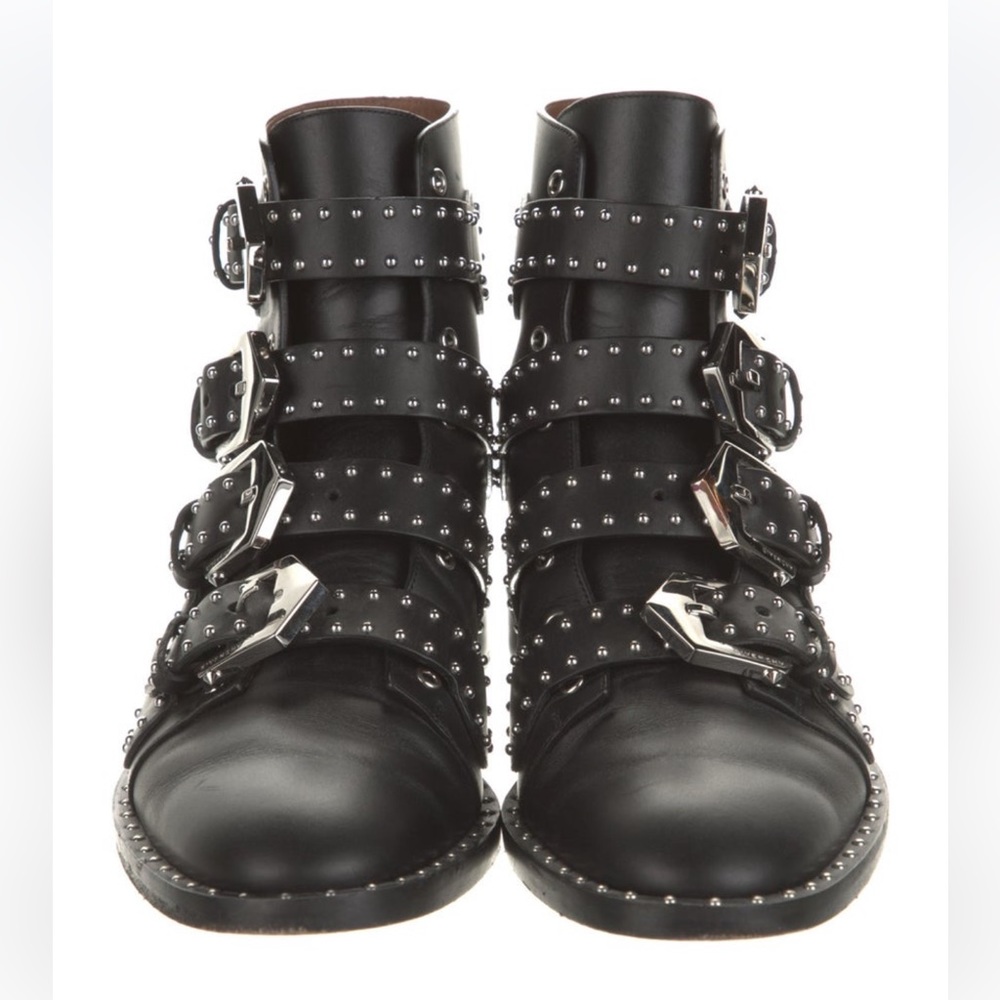 Givenchy Multi-Strap Studded Boots Black 36